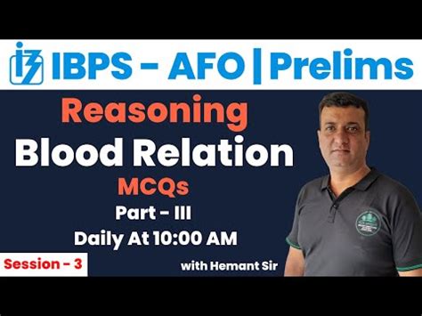 IBPS AFO Prelims Blood Relation Important MCQs III Reasoning