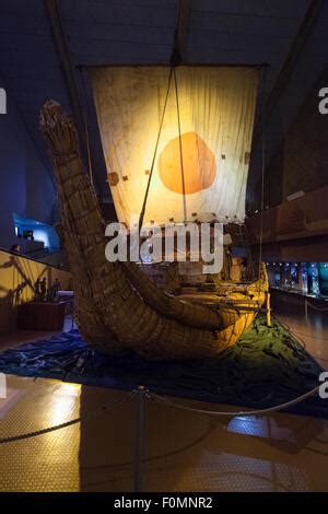 The Original Ra Ii Papyrus Raft Used By Thor Heyerdahl Stock Photo Alamy