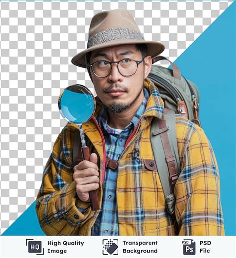 Premium Psd Psd Picture Traveler Fun Explorer Tourist Asian Man In