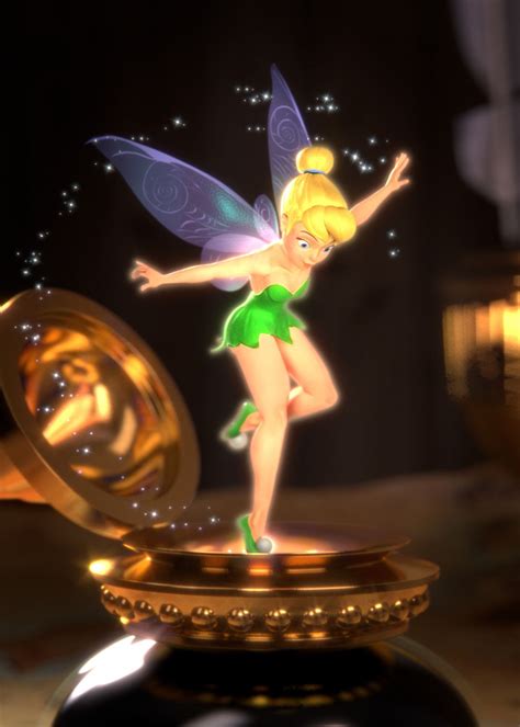 Cartoon Tinkerbell with Magnifying Glass