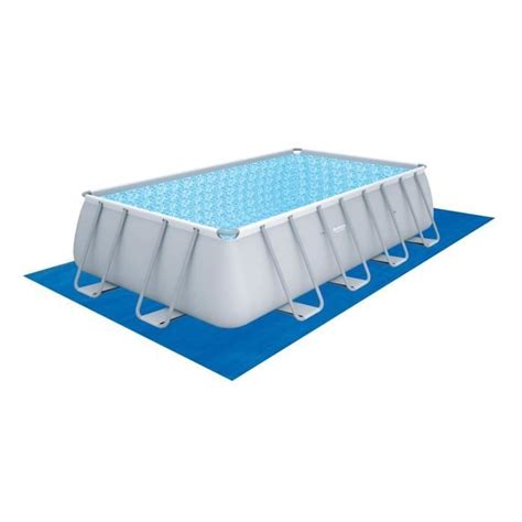 BESTWAY Kit Piscine Tubulaire Rectangulaire Power Steel Frame Avec