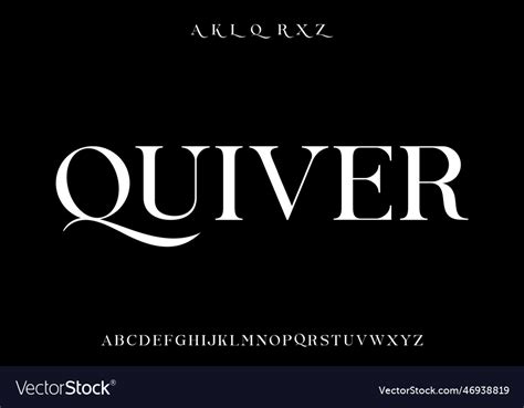 Elegant Luxury High Contrast Serif Display Font Vector Image