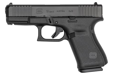 Glock 19 Gen5 9mm 10 Round Pistol With Front Slide Serrations