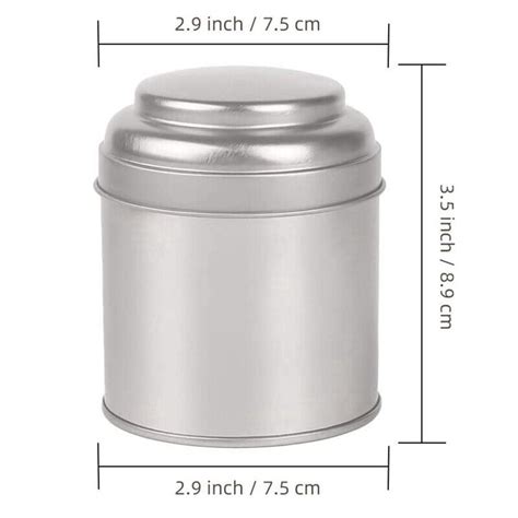 Pcs Tea Tins Canister With Airtight Lids Tin Can Box And Small