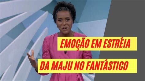 Estreia de Maju Coutinho no Fantástico agita a web Nocíticas Famosos