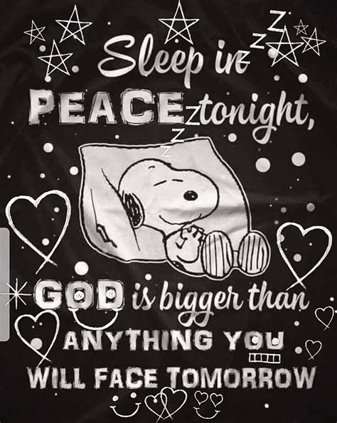 Sleep In Peace Tonight God Is Bigger Than Anything You Will Face Tomorrow ️ [video] Snoopy