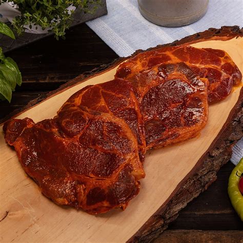 Breu Schweinenackensteak Mariniert 4 Scheiben 740 G Online Kaufen