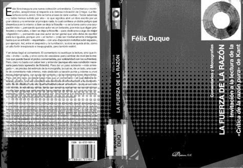 PDF La fuerza de la razón Felix Duque DOKUMEN TIPS