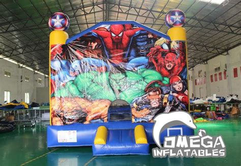 Super Heroes Themed Bounce House Omega Inflatables Factory