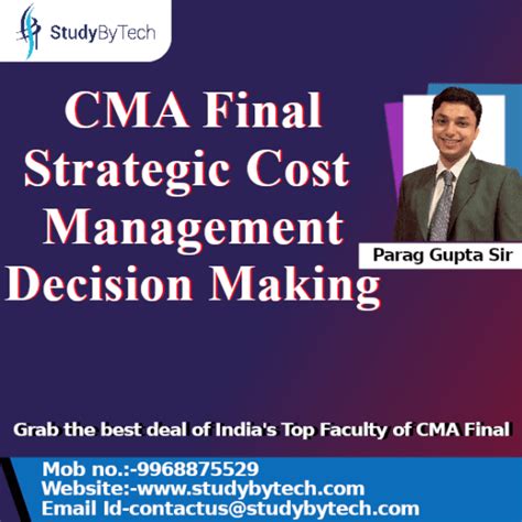 CMA Final Paper 15 Strategic Cost Management Decision Making To Be