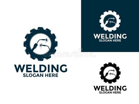 Welding Service Logo Design Welding Company Logo Illustration Vector