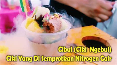 Mencoba Jajanan Es Asap Cikibul Ciki Ngebul Ciki Yang Di Semprotkan