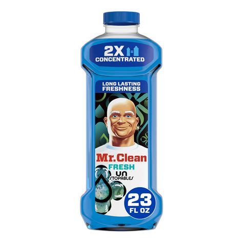 Mr Clean 2x Concentrated Multi Surface Cleaner With Unstoppables Fresh Scent 23 Fl Oz