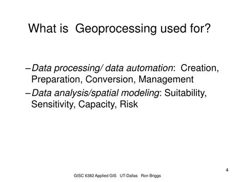 Ppt Gis Data Processing Arctoolbox Geoprocessing And Modelbuilder
