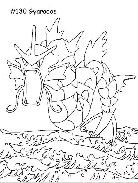 Free Printable Gyarados Pokemon Färbung Seite Kostenlose druckbare