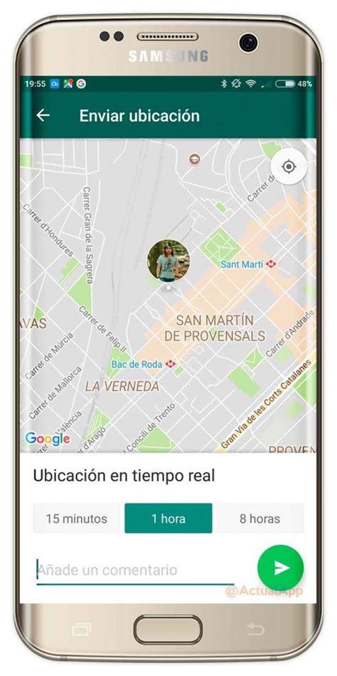 Cómo enviar la ubicación en tiempo real de WhatsApp