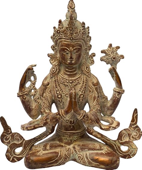 7 Tibetan Buddhist Deity Chenrezig Four Armed Avalokiteshvara In