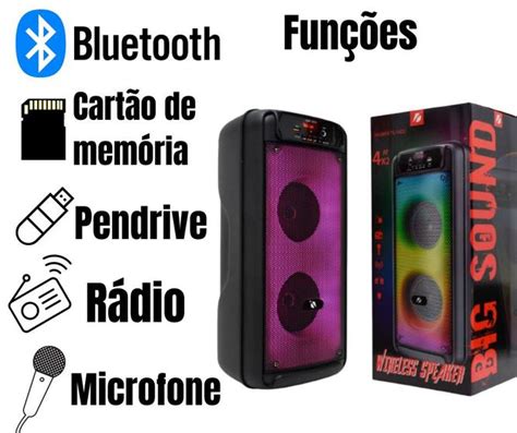 Caixa De Som Bluetooth Karaokê Kts 2000w Pmpo Caixa De Som Bluetooth