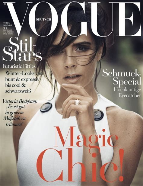 Vogue Victoria Beckham Auf Dem Cover Der November Ausgabe Fashion