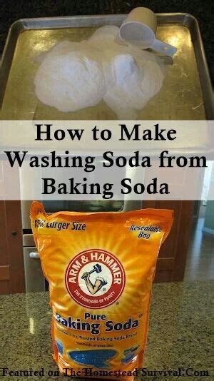 How To Make Washing Soda From Baking Soda Homemade Laundry Homemade