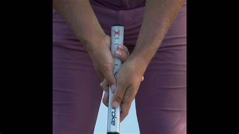 Xander Schauffele Cross Handed Putting Grip Slo Mo Close Up Shorts