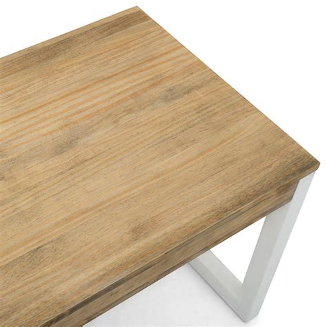 Mesa Elevable Icub X X Cm Tablero Mm Eco Blanca En Madera Maciza