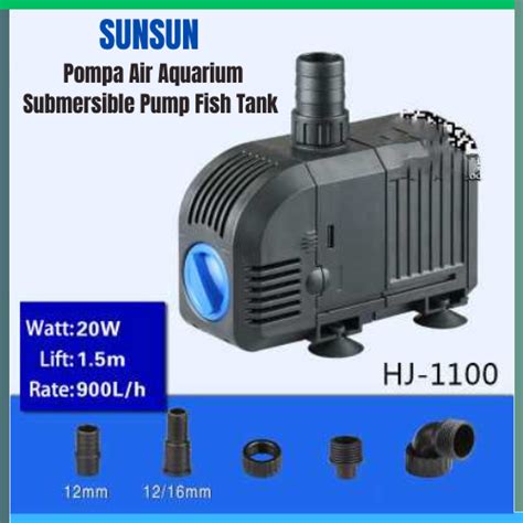 COD SUNSUN Pompa Air Aquarium Submersible Pump Fish Tank 20W Kolam Fish