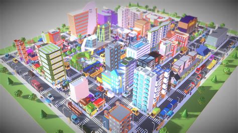 Simple Poly City 2 Buy Royalty Free 3D Model By CGmano Mohamed Moh