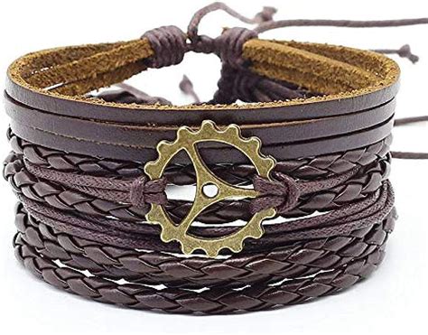 Bmgfew Pulsera Pulsera Multicapa Piezas Set Aleaci N De Bronce Hecha