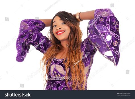 Young Beautiful African Fashion Model Isolated Stock Photo 140039308 ...