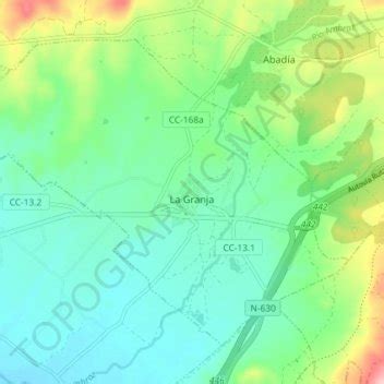 Topografische Karte La Granja H He Relief