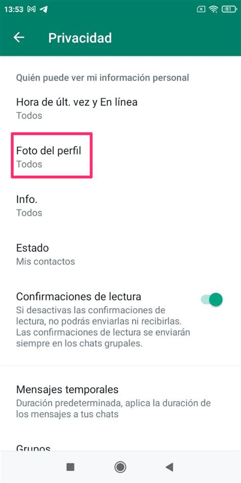 Cómo ocultar la foto de perfil en WhatsApp