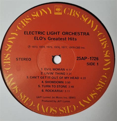 Elo Greatest Hits Electric Light Orchestra Vinyl Hobbies Toys