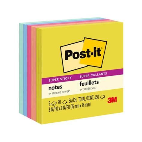 Notas Super Adhesivas Post It 654 5ssjoy Alegria De Verano 450 Hojas