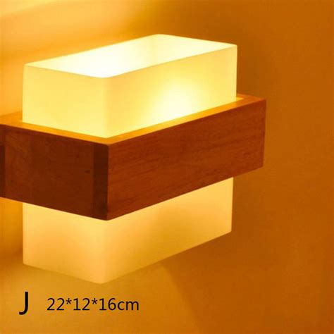 Nordic Wood Wall Lamp Glass Lampshade Living Room Bedroom Sconce Light Syml 008 Wall Lamp