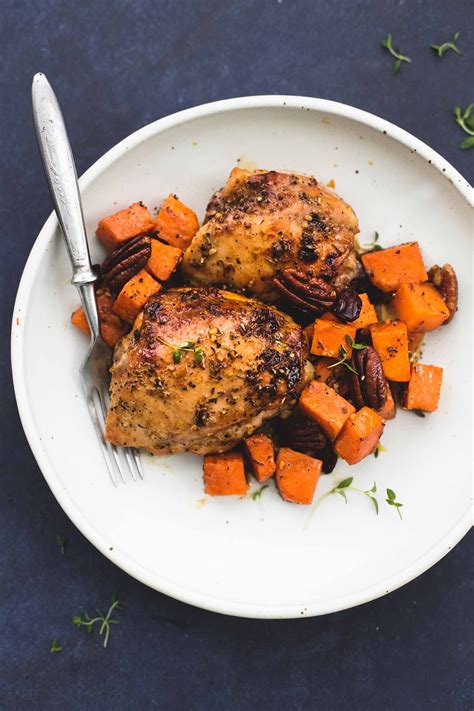 This Easy And Simple Honey Roasted Chicken And Sweet Potatoes Skillet