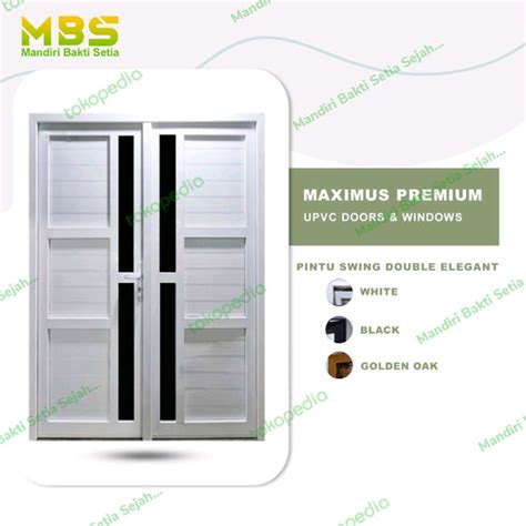 Jual Pintu Utama UPVC Premium Maximus Swing Double Elegant Top