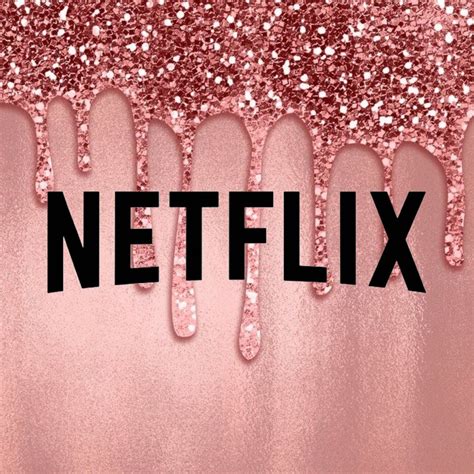 The Netflix Logo Is Covered In Pink And Silver Glitters As If It Were