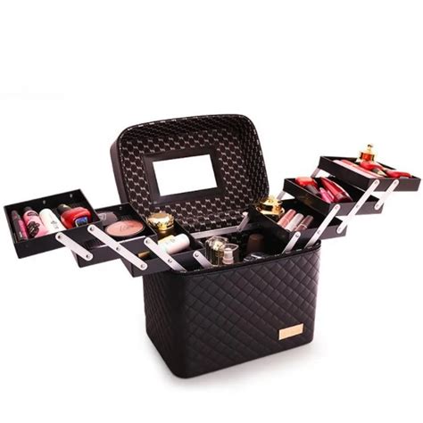 Women Multi Layer Makeup Bag Large Capacity Professional Cosmetic Bag Organizer For Cosmetics