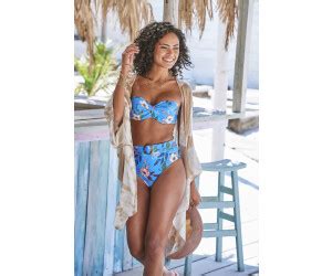 S Oliver Bikini Oberteil Blumendruck Blau 10002608 1444 Ab 43 19