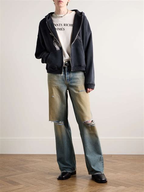 ENFANTS RICHES DÉPRIMÉS Corpse Pose Wide Leg Distressed Jeans for Men