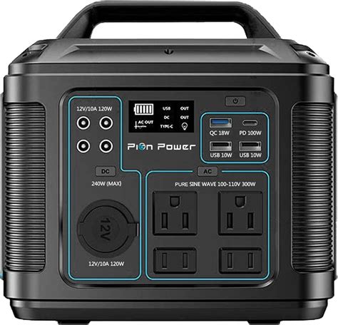 Pion Power P302 Portable Power Station 300w296wh Solar Generator Pure Sine Wave