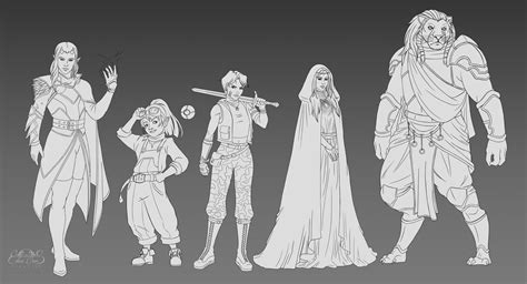 Artstation Characters Line Up And Turnarounds