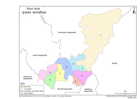 Map of Brindawan Municipality, Rautahat, Nepal – Nepal Archives