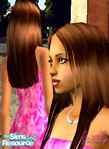 The Sims Resource Silky Brunette Hair