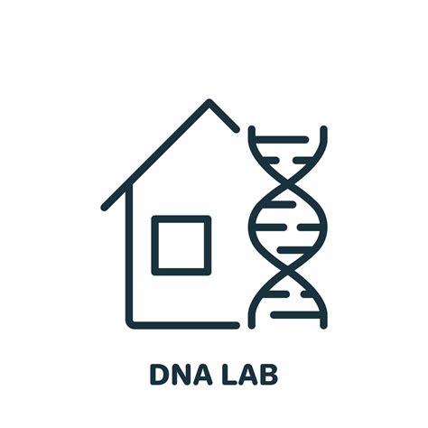 Science Lab Onderzoek Dna Lijn Icoon Laboratorium Voor Genetische Of