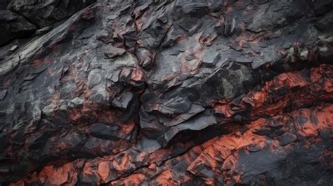 Premium AI Image | A lava flow from the volcano is visible in this image.