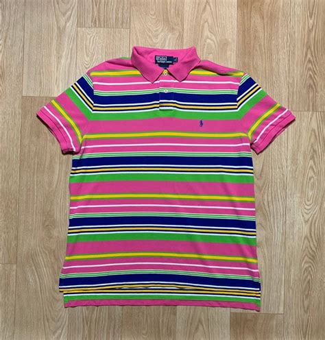 Ralph Lauren Polo By Ralph Lauren Stripped Polo T Shirt Grailed