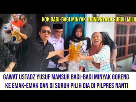 Caleg Partai Perindo Ustaz Yusuf Mansur Gelar Minyak Goreng Murah Di