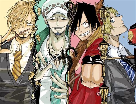 Monkey D Luffy Sanji Vinsmoke Sabo Trafalgar D Water Law Straw Hat Crew